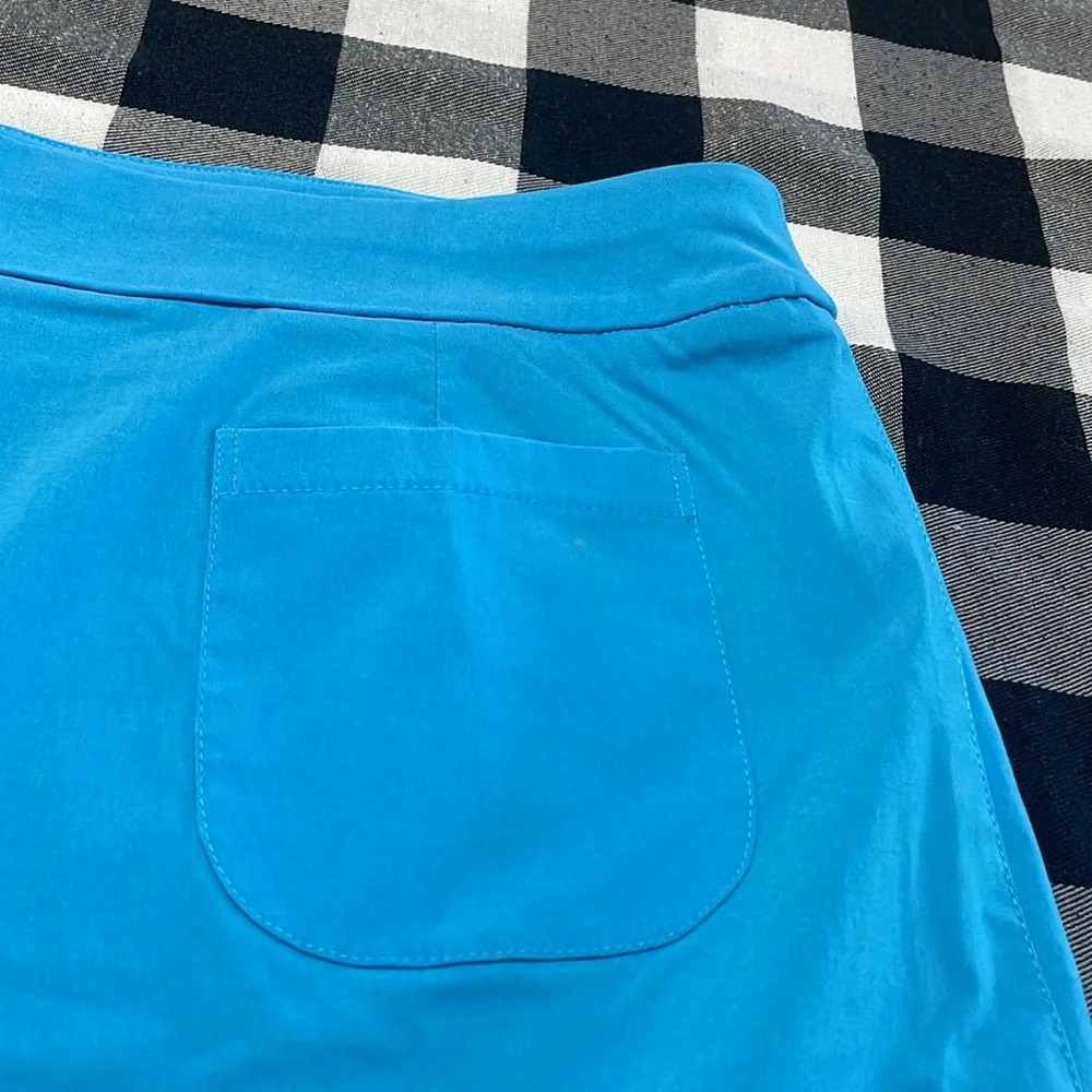 Jamie Sadock Light Blue Golf Skort Skirt Shorts Women's Size 14 Stretch Pockets